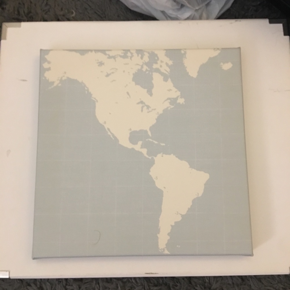 Vintage map decorative canvases